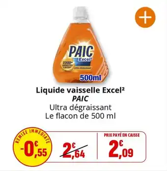 Coccimarket Liquide vaisselle excel² paic offre