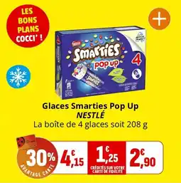 Coccinelle Express Glaces smarties pop up nestlé offre