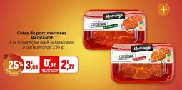 Coccinelle Express Côtes de porc marinées madrange offre