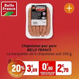 Coccinelle Express Chipolatas pur porc belle france offre