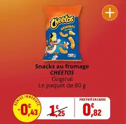 Coccinelle Express Snacks au fromage cheetos offre
