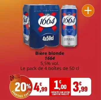 Coccinelle Express Bière blonde 1664 offre