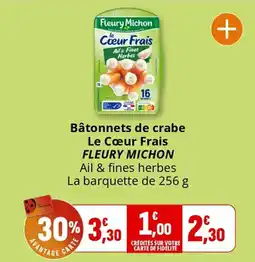 Coccinelle Express Bâtonnets de crabe le cœur frais fleury michon offre