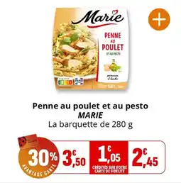 Coccinelle Express Penne au poulet et au pesto marie offre