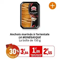 Coccinelle Express Anchois marinés à l'orientale la monégasque offre