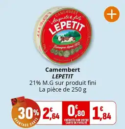 Coccinelle Express Camembert lepetit offre