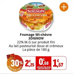 Coccinelle Express Fromage mi-chèvre soignon offre