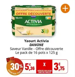 Coccinelle Express Yaourt activia danone offre