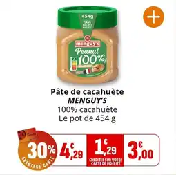 Coccinelle Express Pâte de cacahuète menguy's offre