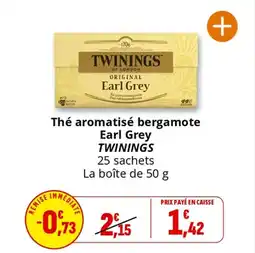 Coccinelle Express Thé aromatisé bergamote earl grey twinings offre