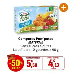 Coccinelle Express Compotes pom'potes materne offre