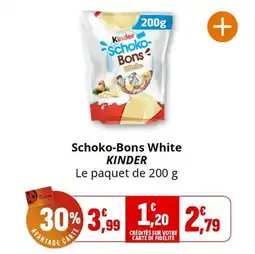 Coccinelle Express Schoko-bons white kinder offre