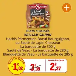 Coccinelle Express Plats cuisinés william saurin offre