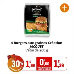 Coccinelle Express 4 burgers aux graines création jacquet offre