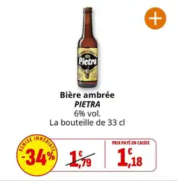 Coccinelle Express Bière ambrée pietra offre