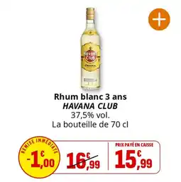 Coccinelle Express Rhum blanc 3 ans havana club offre
