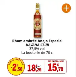 Coccinelle Express Rhum ambrée anejo especial havana club offre