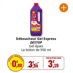 Coccinelle Express Déboucheur gel express destop offre