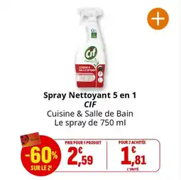 Coccinelle Express Spray nettoyant 5 en 1 cif offre