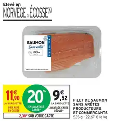 Intermarché Hyper Filet de saumon sans arêtes producteurs et commercants offre