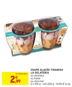 Intermarché Hyper Coupe glacée tiramisu la gelateria offre