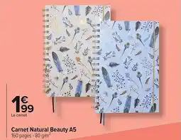 Carrefour Market Carnet Natural Beauty A5 offre