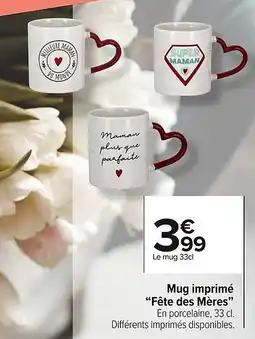 Carrefour Market Mug imprimé "Fête des Mères" offre
