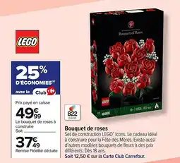 Carrefour Market LEGO Bouquet of Roses offre