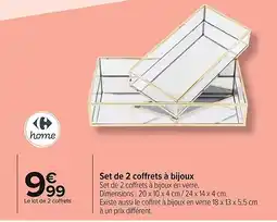 Carrefour Market Set de 2 coffrets à bijoux offre