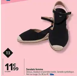 Carrefour Market TEX Sandale femme offre