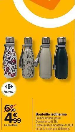 Carrefour Market Bouteille isotherme offre