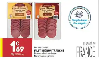 Filet mignon tranché