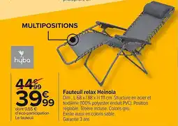 Carrefour Market Fauteuil relax Heinola offre