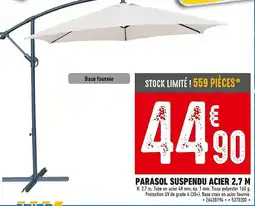 Brico Cash Parasol suspendu acier 2,7 m offre