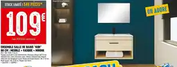 Brico Cash Ensemble salle de bains "kidi" 80 cm : meuble + vasque + miroir offre