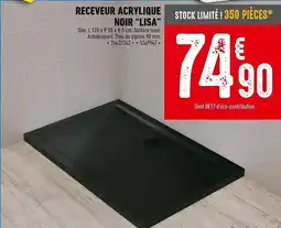 Brico Cash Receveur acrylique noir “lisa" offre