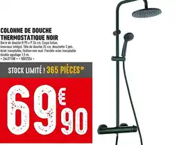 Brico Cash Colonne de douche thermostatique noir offre