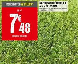Batkor Gazon synthétique 1 x 4 m - ép. 35 mm offre