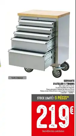 Batkor Servante d'atelier 5 tiroirs offre
