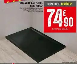 Batkor Receveur acrylique noir "lisa" offre