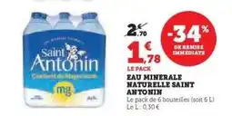 U Express Eau Minérale Naturelle Saint Antonin offre