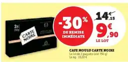 U Express Café Moulu Carte Noire offre