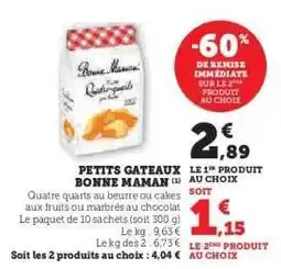 U Express Petits Gateaux Bonne Maman offre