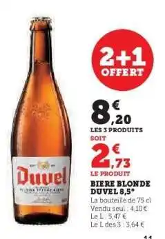 Super U BIERE BLONDE DUVEL 8,5° offre