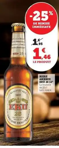 Super U Bière Ambrée EKU 28 11° offre