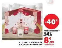 Super U Coffret Calendrier 5 Bougies Parfumées offre