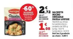 U Express Sachets Micro Ondable Paul & Louise offre