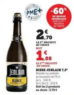 Super U Biere Jenlain 7.5° offre