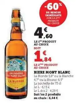 Super U BIERE MONT-BLANC offre