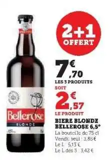 Super U BIERE BLONDE BELLEROSE 6.5° offre